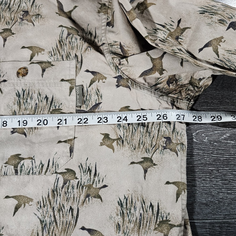 Woolrich Flying Ducks Shirt Mens XL Brown Hunting Long Sleeve Outdoors Hiking - Picture 6 of 7